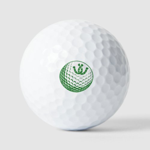Custom Lucky Horseshoe graphic Personalized Lucky Golf Balls