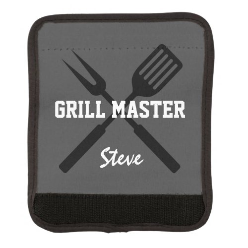 Custom luggage handle wrap for bbq grill master
