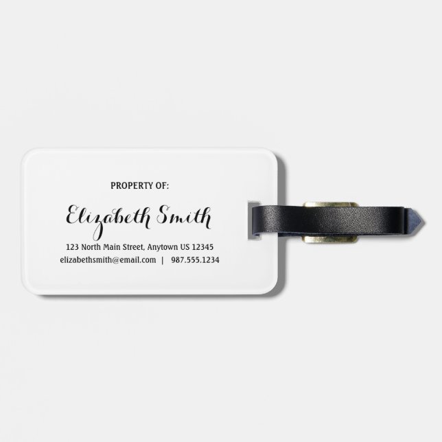 Custom Luggage Tag (Back Horizontal)