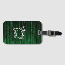Custom Luggage Tag trendy simple chic typography