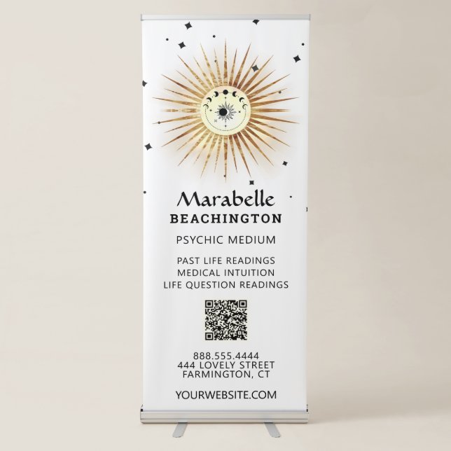 *~* Custom  Luna  Lunar Moon Magic Light Boho  Retractable Banner (Front)