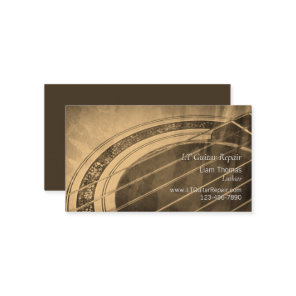 Custom Luthier craftsman acoustic guitar Business Card
