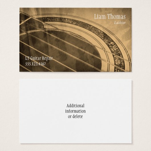 Custom Luthier guitar craftsman (Front & Back)