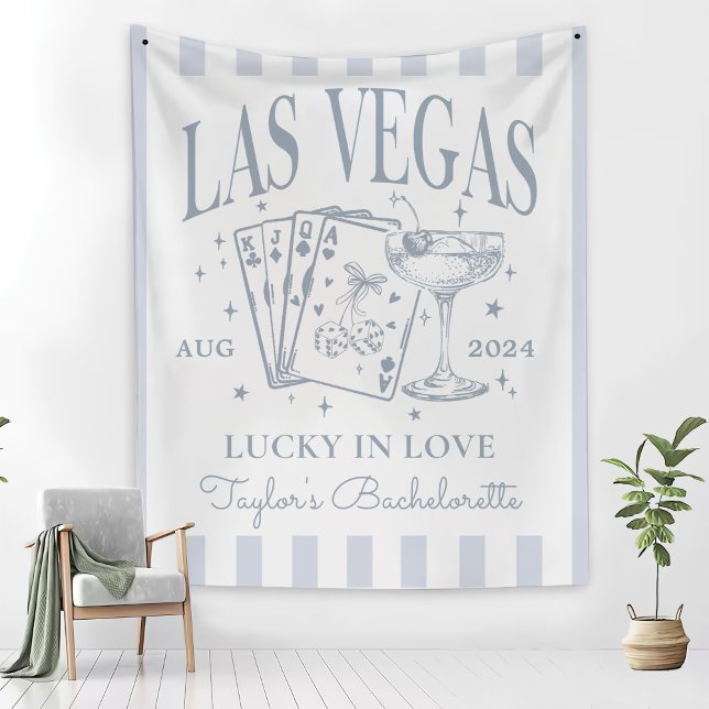 Custom Luxe Las Vegas Bachelorette Party Banner Tapestry (Creator Uploaded)