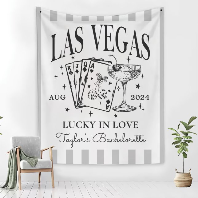 Custom Luxe Las Vegas Bachelorette Party Banner Tapestry (Creator Uploaded)