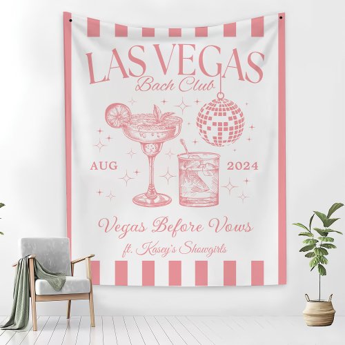 Custom Luxe Las Vegas Bachelorette Party Banner Tapestry