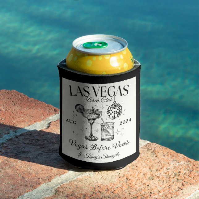 Custom Luxe Las Vegas Bachelorette Party Can Cooler (In Situ Pool)