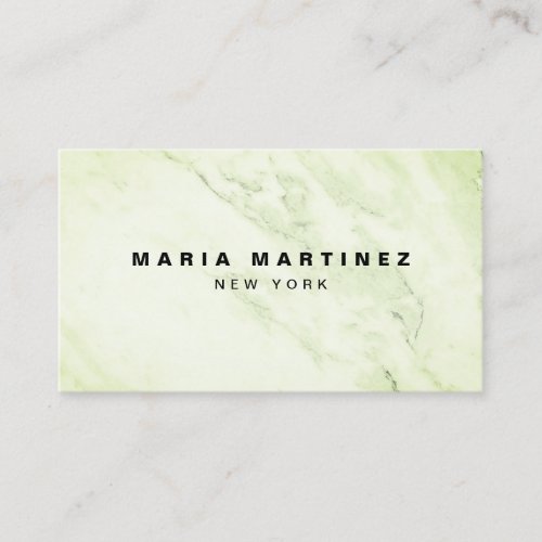 Custom Luxury Boutique Green Marble Business Card