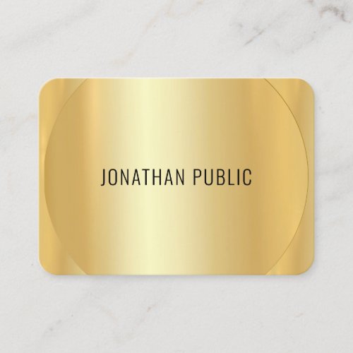 Custom Luxury Faux Gold Modern Elegant Template Business Card