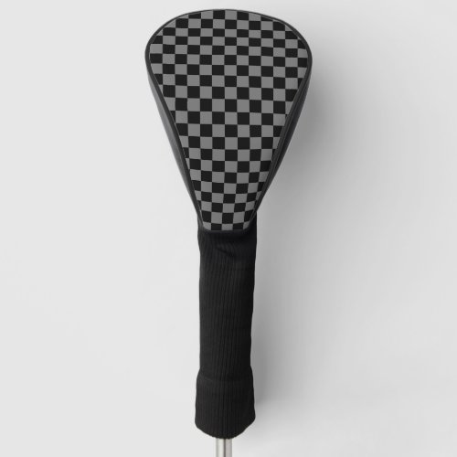 Custom Luxury GrayBlack Checkered Golf Head Cover