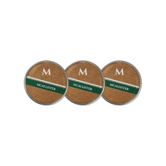 Custom Luxury Leather Pattern Golf Ball Marker