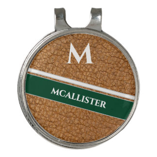 Custom Luxury Leather Pattern Golf Hat Clip