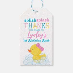 [Custom] Lynleys Rubber Duck Birthday Favor Tags