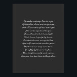 Custom Lyrics Print, Song Lyrics Art Poster<br><div class="desc">Elegant song lyrics wall art,  song lyrics print,  wedding song lyric art,  first dance print. Add your custom lyrics or poem. to make a beautiful personalized gift. Perfect anniversary gift or thoughtful Valentine's Day gift idea.</div>