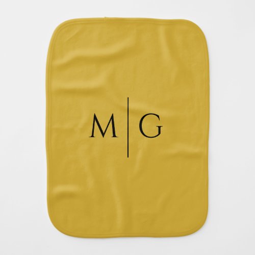 Custom M Gold Baby Burp Cloth for Everyday Use