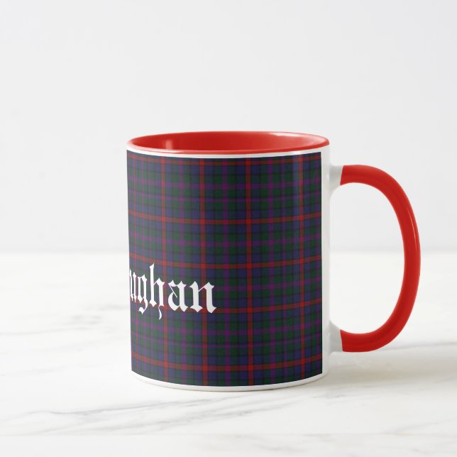 Custom MacCaughan Scottish Clan Tartan Plaid Mug (Right)