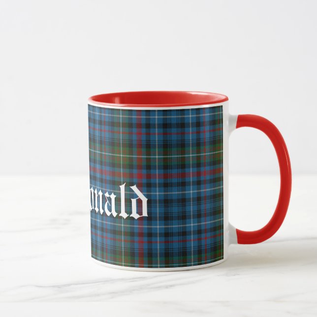 Custom MacDonald Scottish Clan Tartan Plaid Mug (Right)