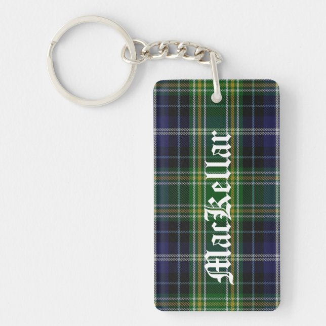 Custom MacKellar Tartan Plaid Key Chain (Front)