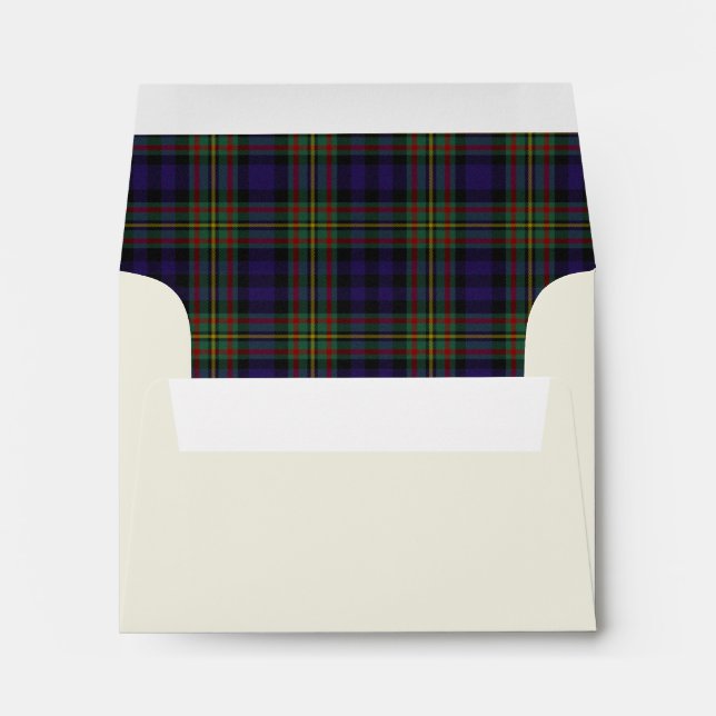 Custom MacLellan Plaid Lined Notecard Envelope (Back (Bottom))