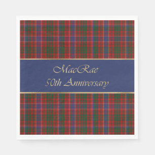 Custom MacRae Clan Tartan Plaid Paper Plate Napkins