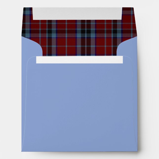 Custom MacTavish Plaid Lined Wedding Envelope (Back (Bottom))