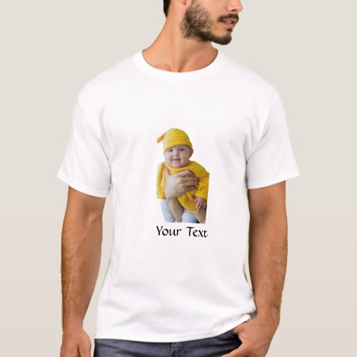 Custom Made _ Add Photo and Text T_Shirt
