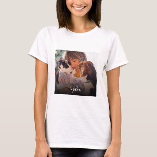 Custom Made _ Add Photo and Text T_Shirt