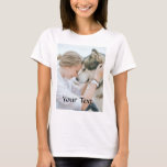 Custom Made - Add Photo and Text T-Shirt<br><div class="desc">Add photo of your choice,  and whatever text you wish. Create your own unique t-shirt - the only one in the entire world!  Stand out from the crowd!</div>