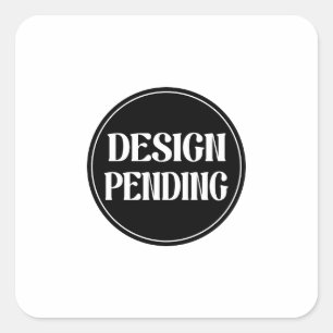 Custom-made, artistic, elegant square sticker