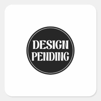 Custom-made, artistic, elegant square sticker