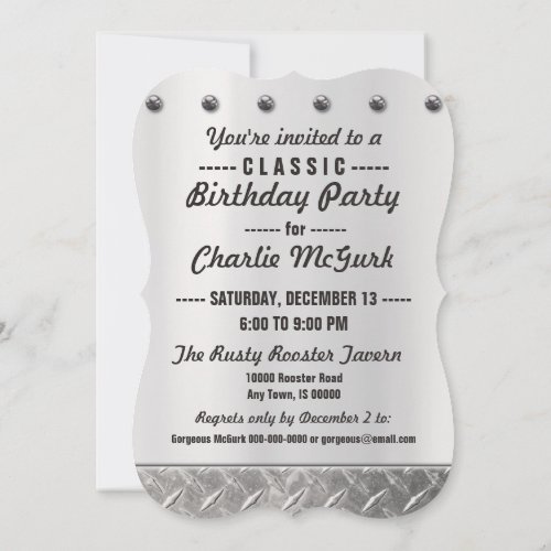 Custom Made Classic Birthday Party Invitation