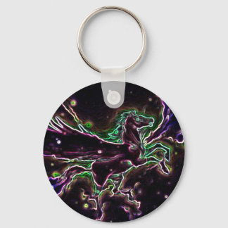 Custom made graphic design pegasus keychain