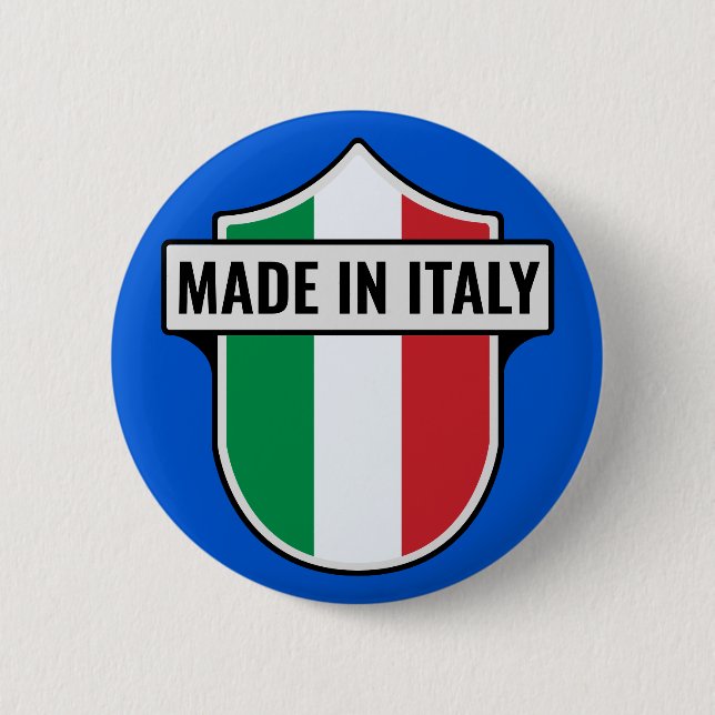 Custom "Made In Italy" Crest Button (Front)