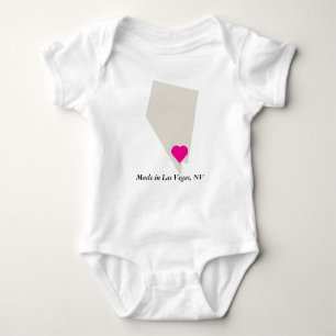 Custom Made In Nevada State Love Baby Tee