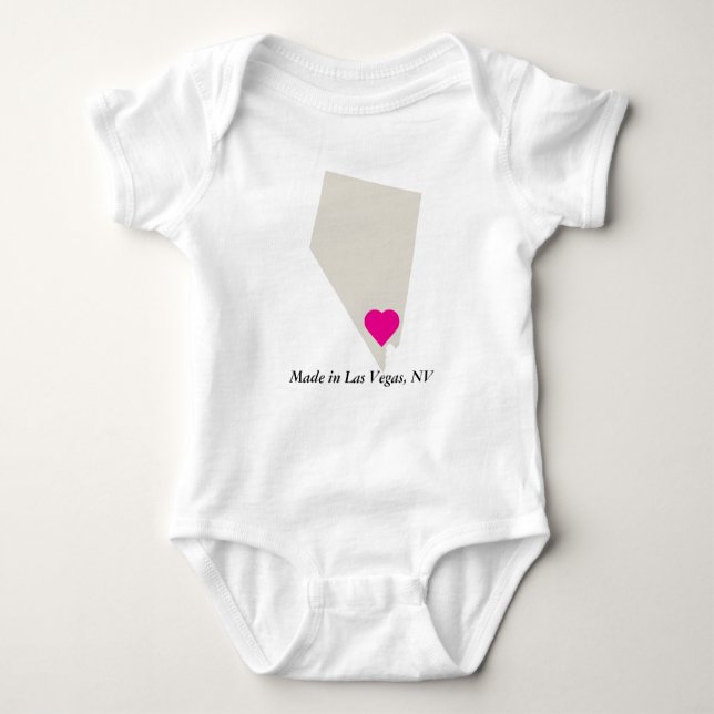 Custom Made In Nevada State Love Baby Tee (Front)