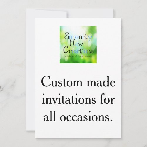 Custom made invitations for all occasions