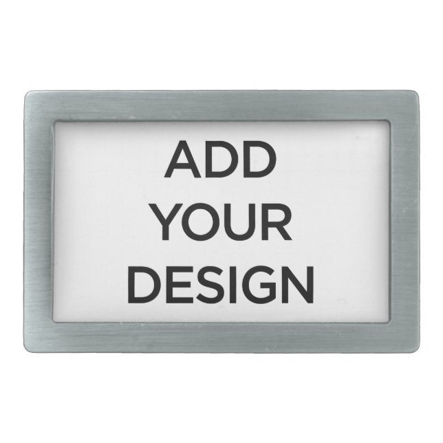 Custom Made (Make Your Own) Rectangular Belt Buckle (Front)