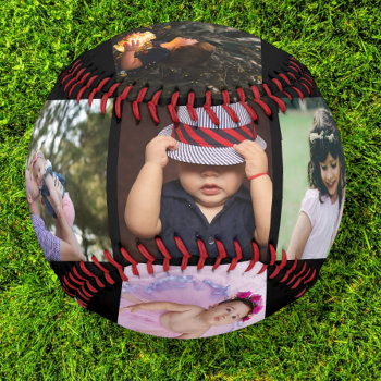 Custom Made Personalized One Of A Kind 10 Photo Baseball by Ricaso at Zazzle
