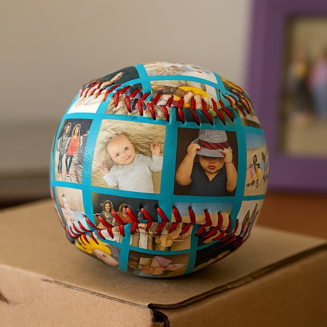 Custom Made Personalized One of a Kind 10 Photo Baseball (Custom Made Personalized One of a Kind 10 Photo Baseball by Ricaso. Add photographs, gift idea)