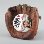 Custom Made Personalized One of a Kind Baseball<br><div class="desc">personalized one of a kind unique made by you custom baseball Best Catch Ever - the ball features a small heart detail - you can add your own photos to this base ball from Ricaso</div>