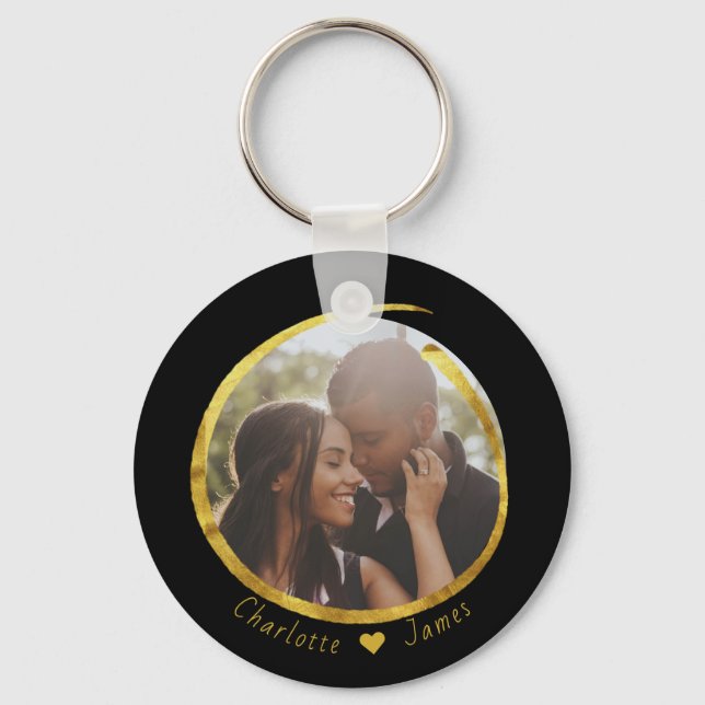 Custom Made Photo And Text Personalized Keychain (Front)