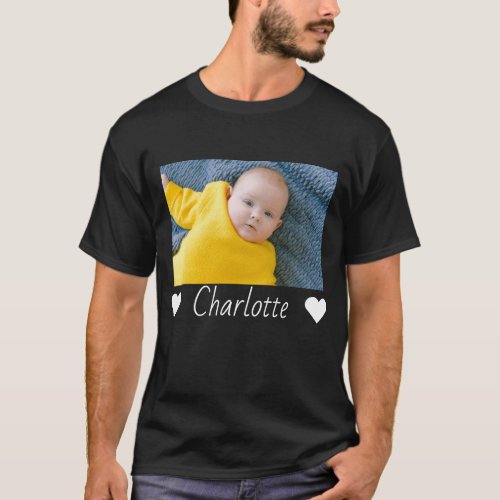 Custom Made Photo And Text Personalized T_Shirt