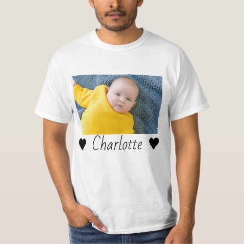 Custom Made Photo And Text Personalized T_Shirt