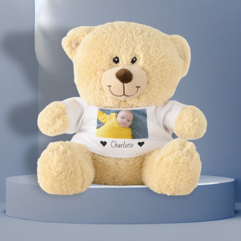 Custom Made Photo And Text Personalized Teddy Bear by Ricaso at Zazzle