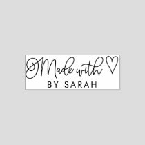 Custom Made With Love Small Business Craft Stamp