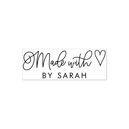 Custom Made With Love Small Business Craft Stamp