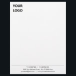 Custom Made Your Business Letterhead Template<br><div class="desc">Custom Fonts / Choose Color - Design Your Own Personalized Business Letterhead with Logo - Add Your Logo - Image - Photo or QR Code / and Text - Company - Information / More - Resize and move or remove and add elements / image with Customization tool ! Choose colors...</div>
