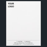 Custom Made Your Business Letterhead Template<br><div class="desc">Custom Fonts / Choose Color - Design Your Own Personalized Business Letterhead with Logo - Add Your Logo - Image - Photo or QR Code / and Text - Company - Information / More - Resize and move or remove and add elements / image with Customization tool ! Choose colors...</div>