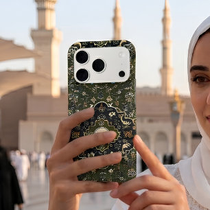 Custom Madinah Vintage Green Carpet Monogram iPhone 17 Pro Case