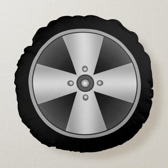 Custom Mag Wheel Round Pillow (Front)